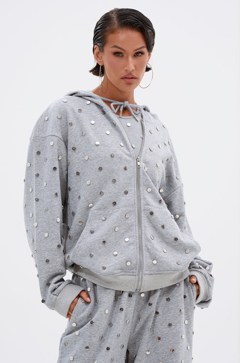 POPPING OFF ZIP UP SWEATSHIRT