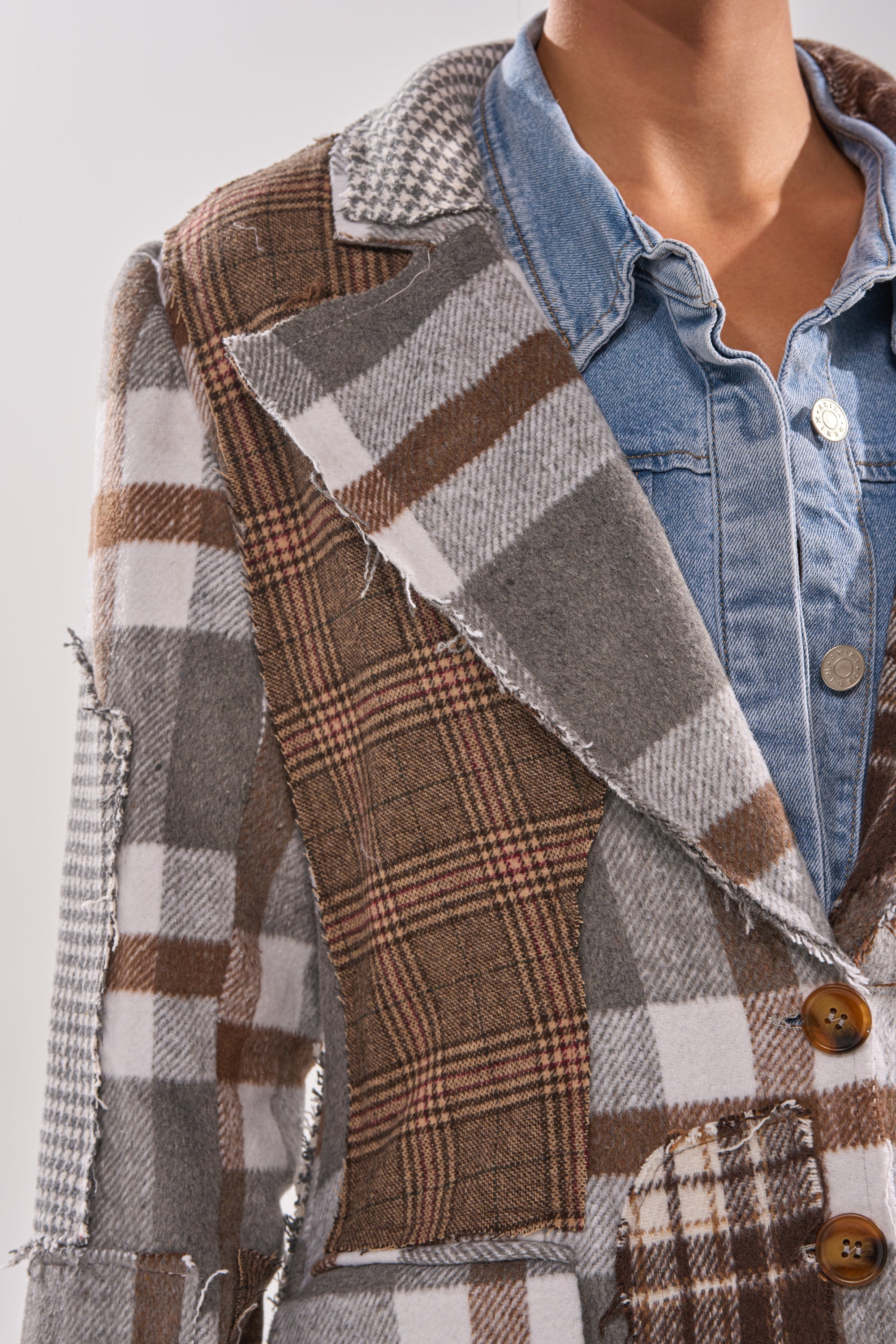 MIXED FEELINGS PATCHWORK TRENCH