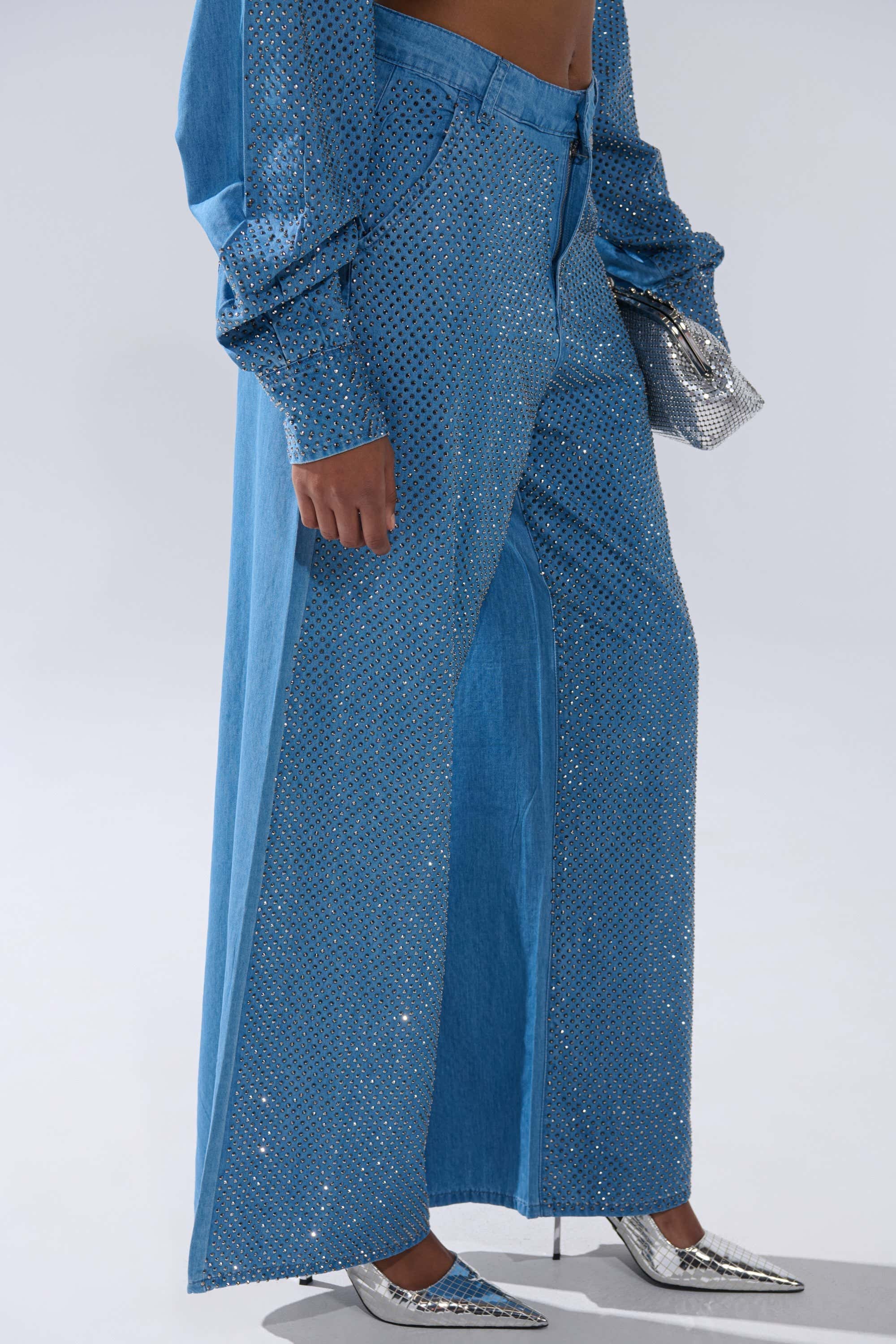 BLING BLING DENIM RELAXED PANT