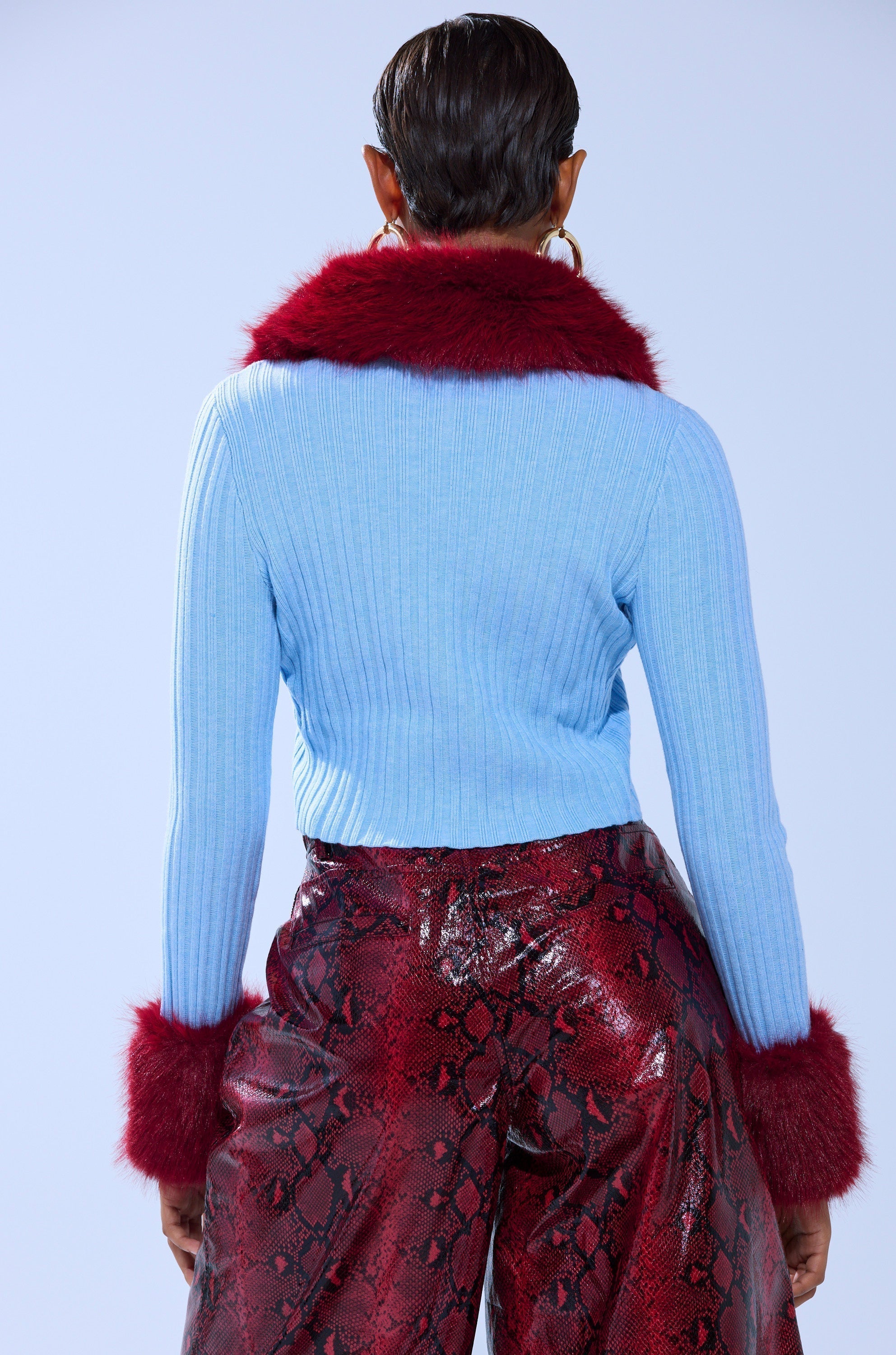EXTRA IS MY MIDDLE NAME CARDIGAN WITH FUR