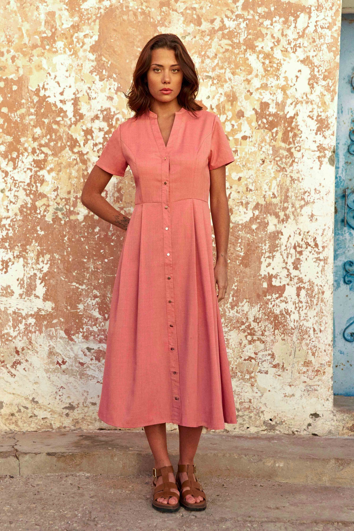 Rosie - Robe midi évasée