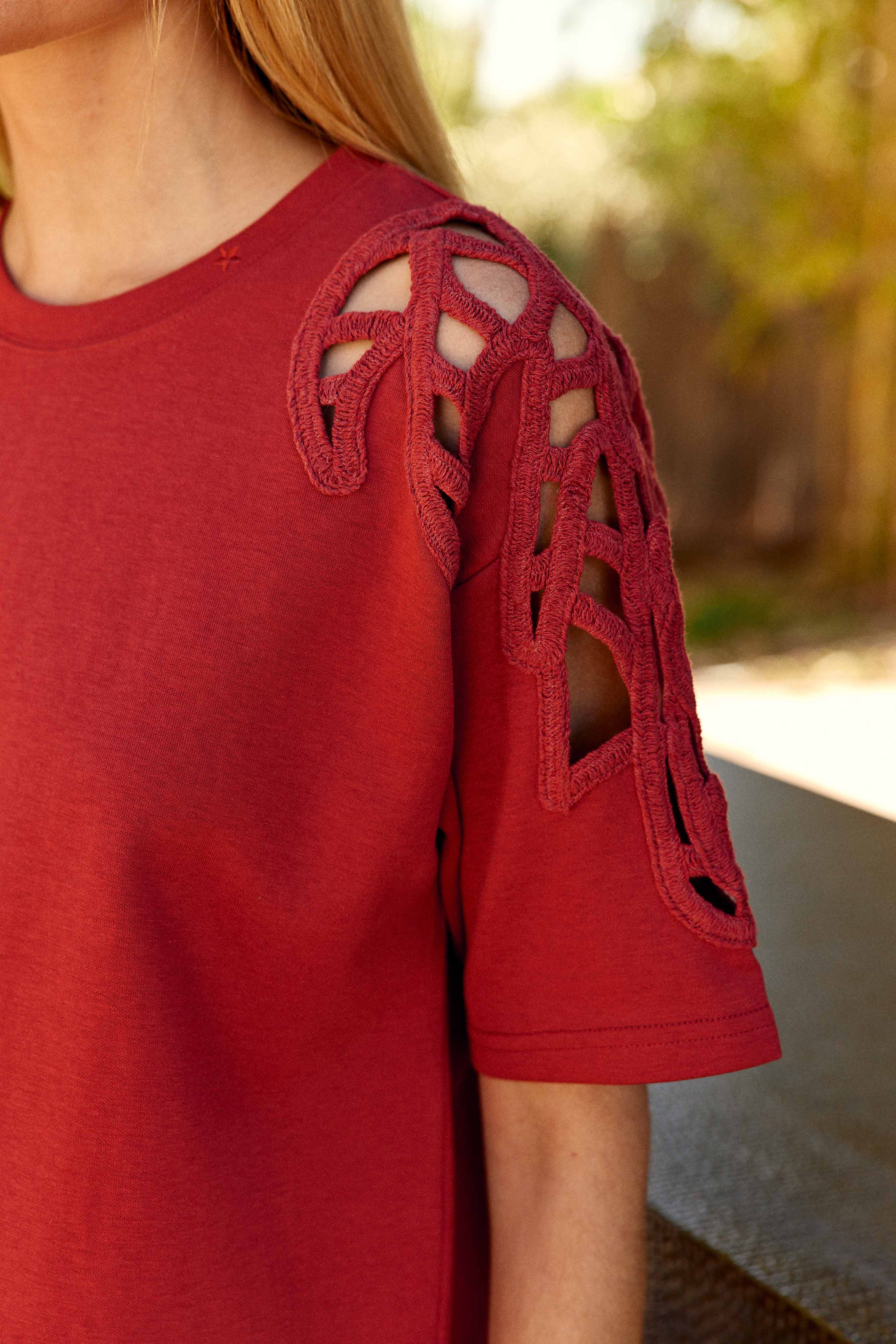 Taisy - T-shirt oversize ajouré