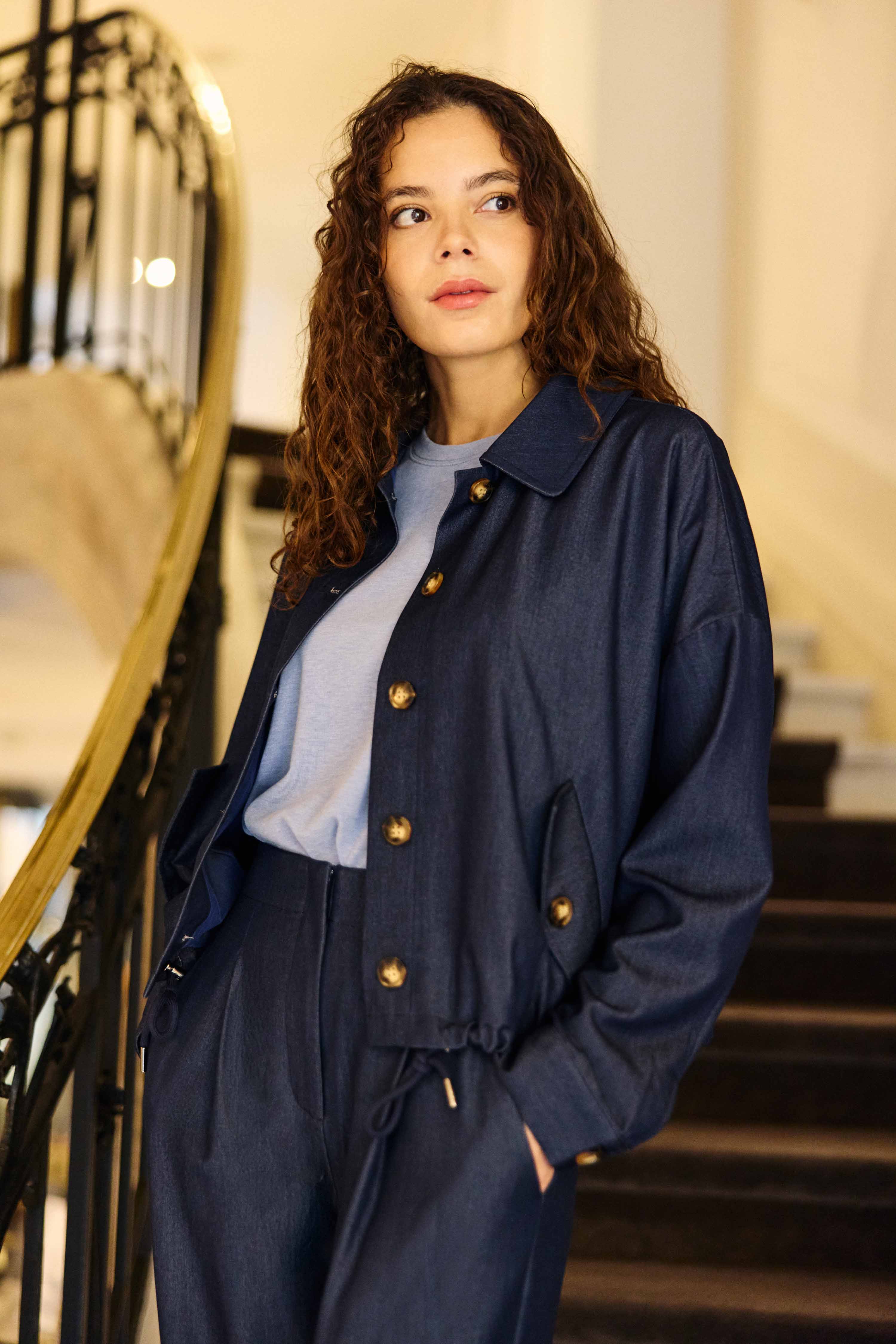 Velyo - Veste oversize denim