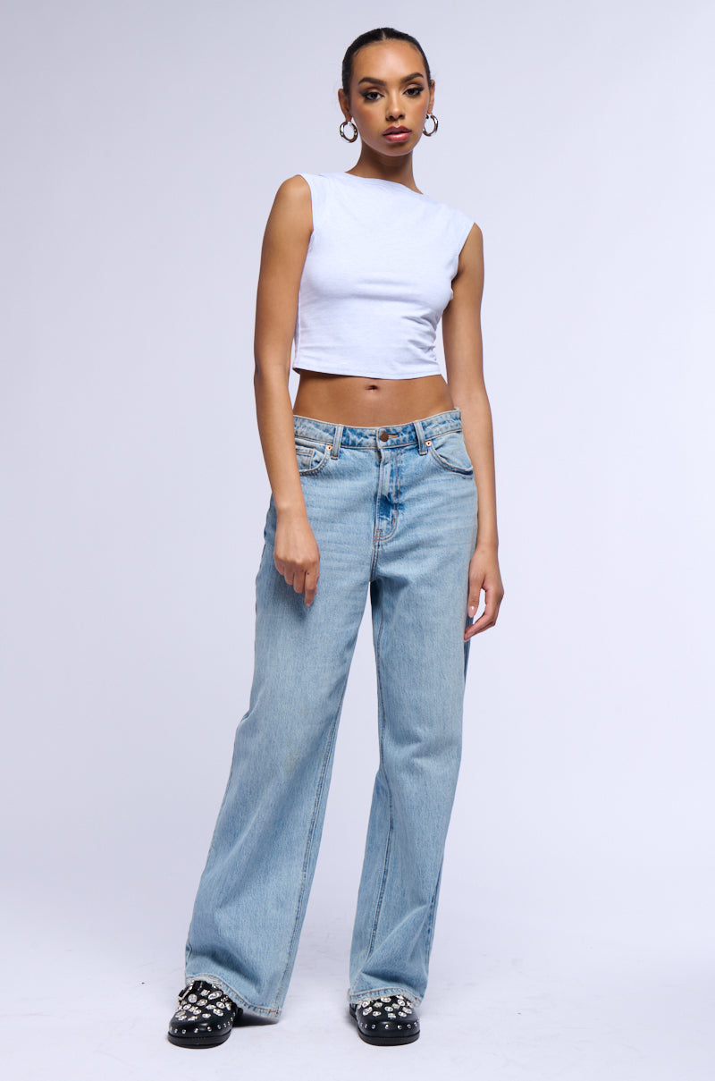 AVERY CAP SLEEVE OPEN BACK T SHIRT