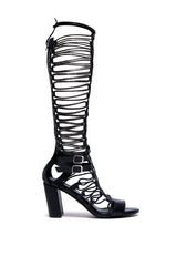 AZALEA WANG ZIVA LACE UP SANDAL