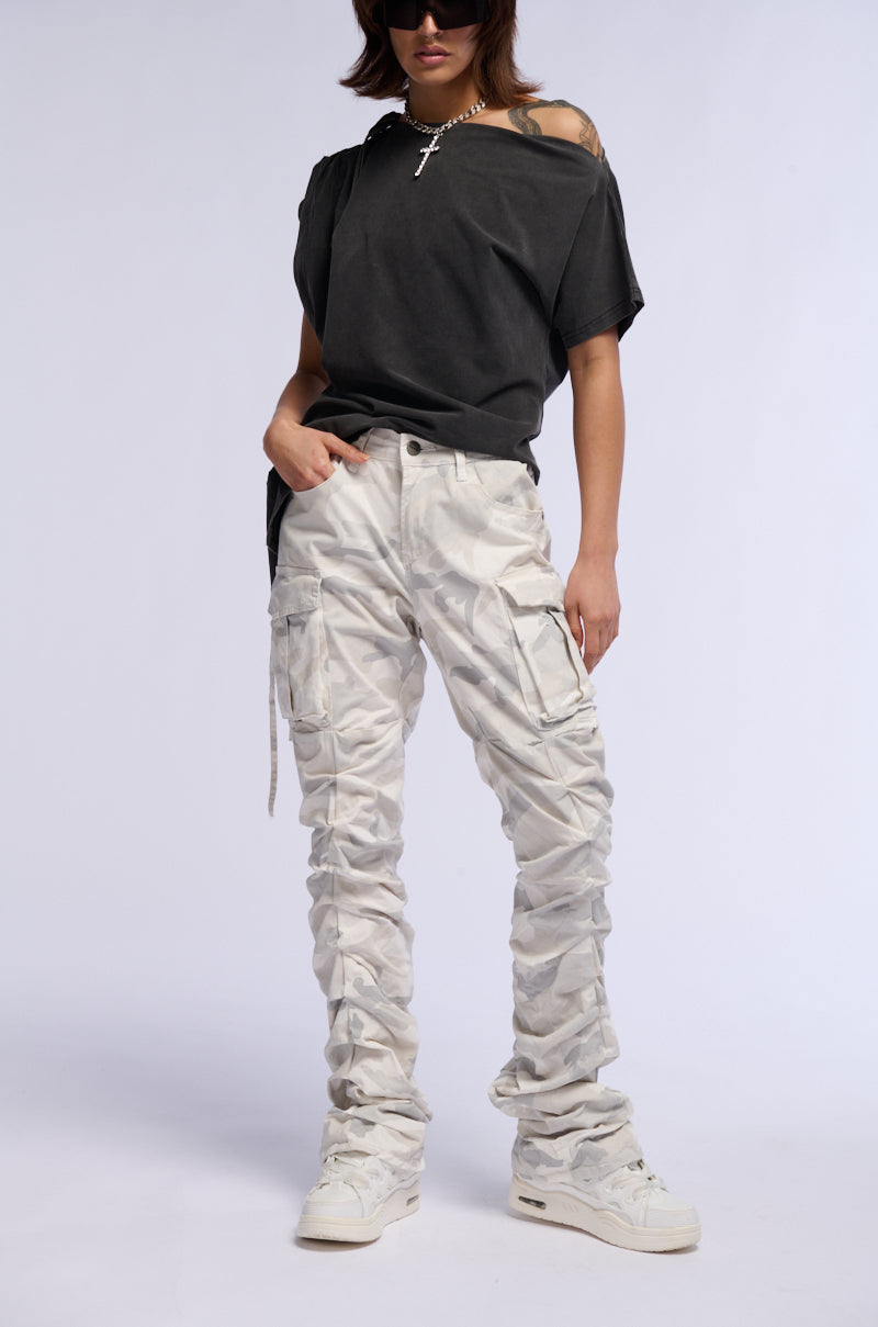 CATIE BOAT NECK ASYMMETRICAL TSHIRT