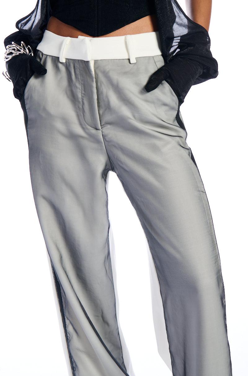 DAMAGED WIDE LEG TROUSER