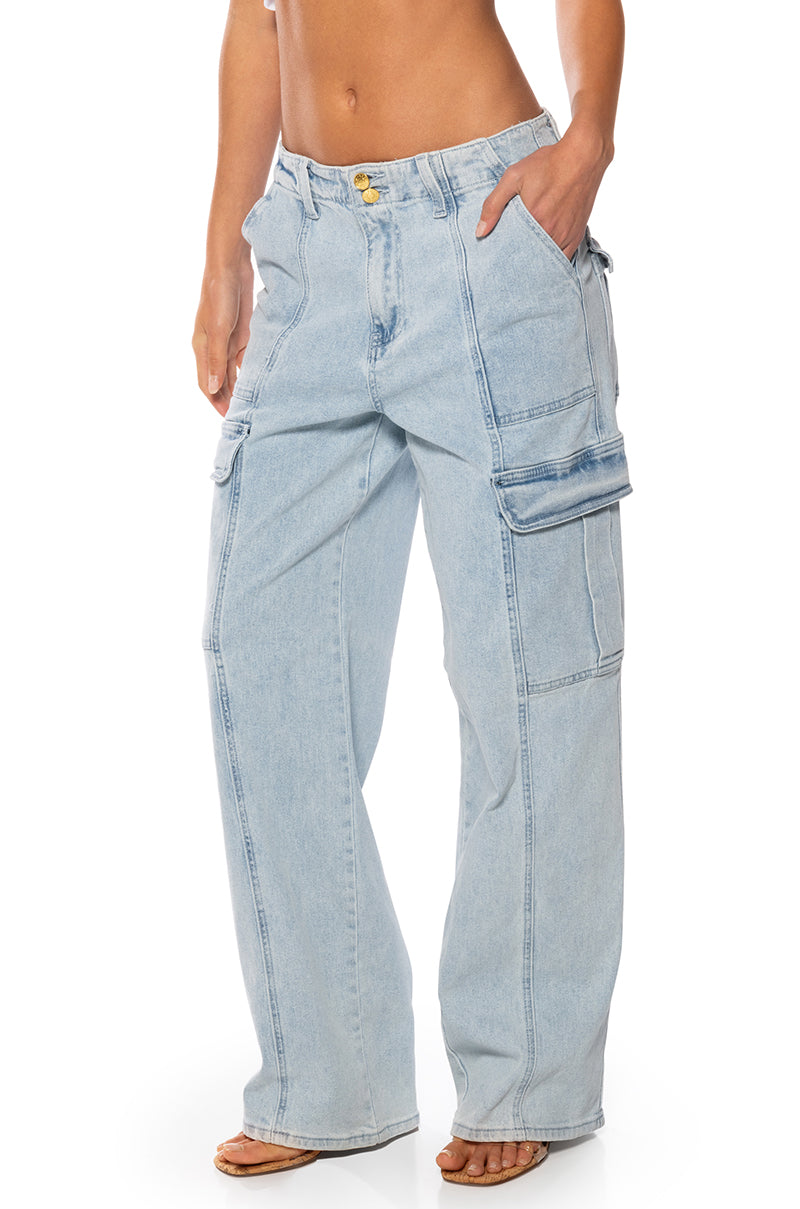 ELIZA DENIM CARGO PANT